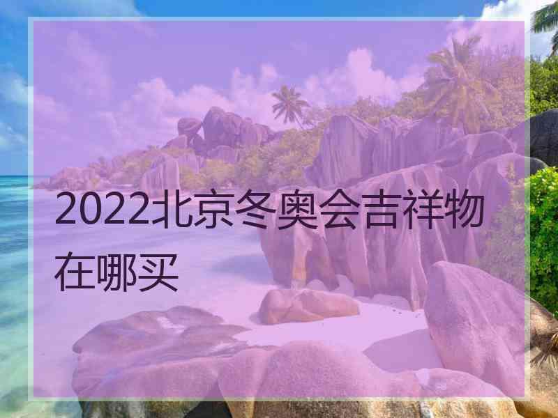 2022北京冬奥会吉祥物在哪买