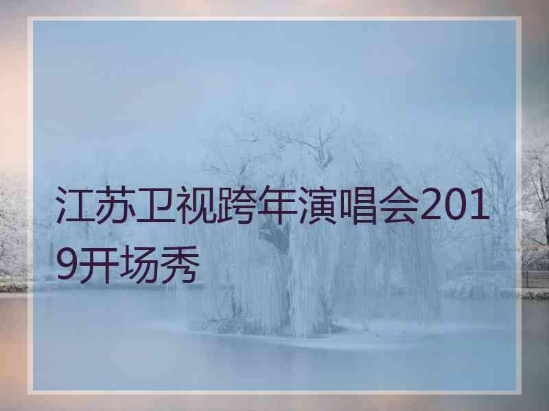 江苏卫视跨年演唱会2019开场秀