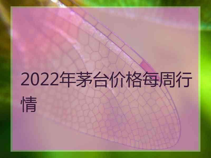 2022年茅台价格每周行情