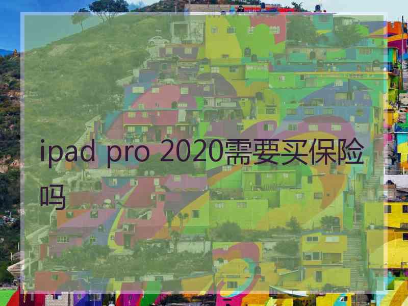 ipad pro 2020需要买保险吗