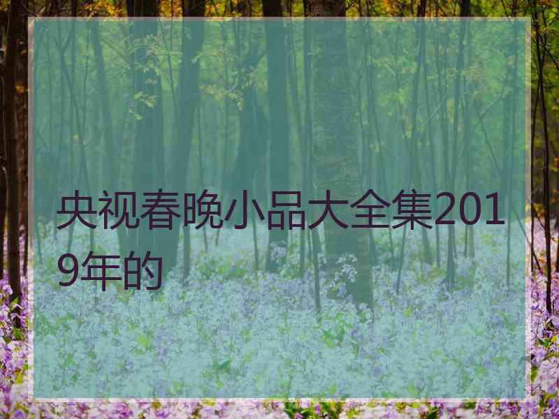 央视春晚小品大全集2019年的