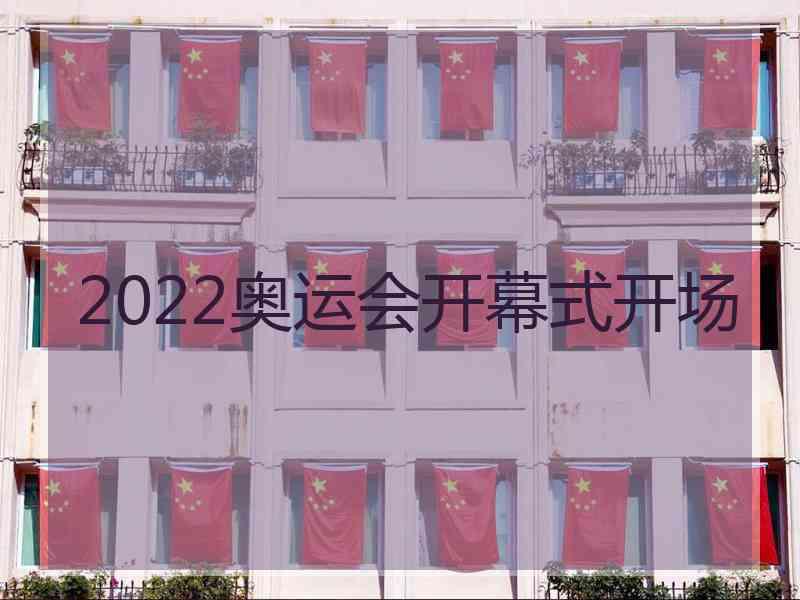 2022奥运会开幕式开场