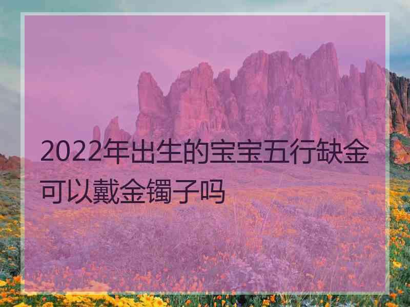 2022年出生的宝宝五行缺金可以戴金镯子吗