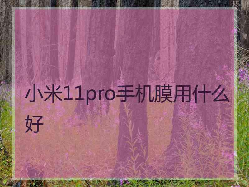 小米11pro手机膜用什么好