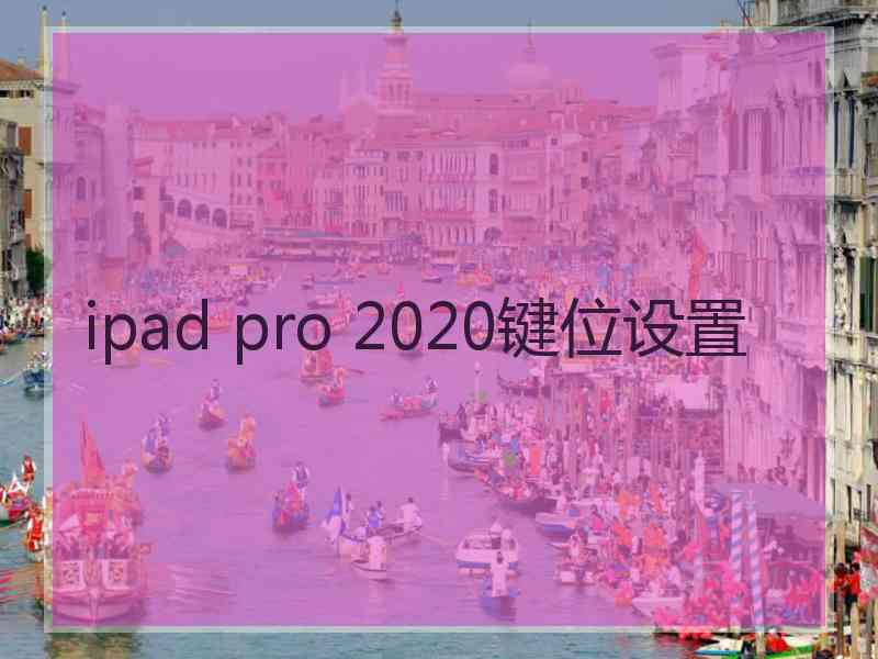 ipad pro 2020键位设置