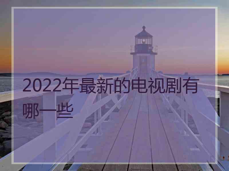 2022年最新的电视剧有哪一些