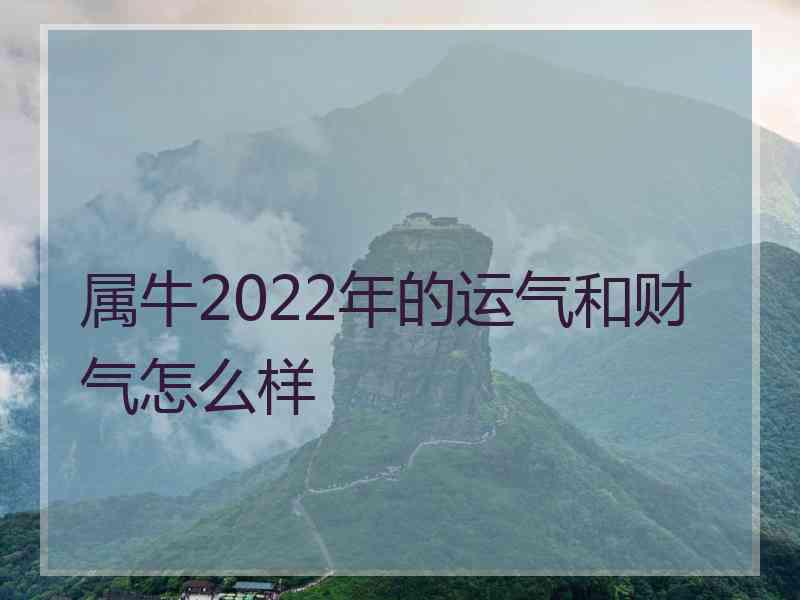 属牛2022年的运气和财气怎么样