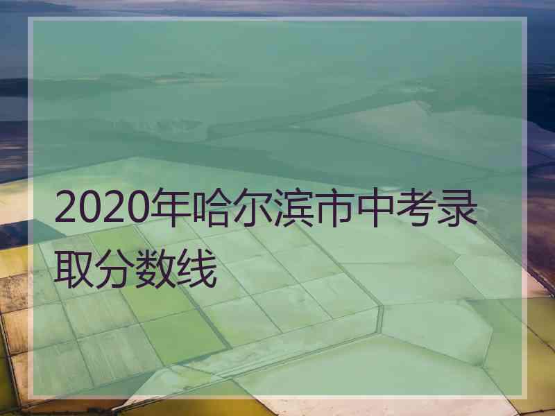 2020年哈尔滨市中考录取分数线