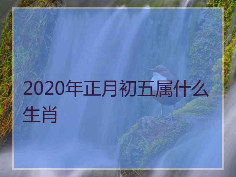 2020年正月初五属什么生肖