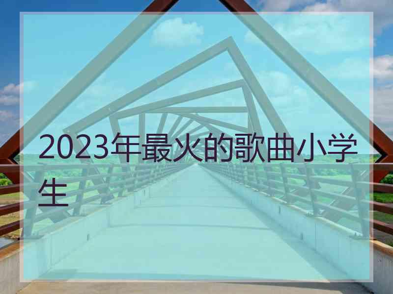 2023年最火的歌曲小学生