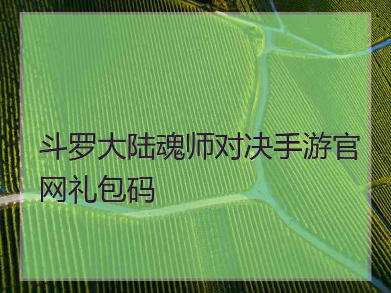 斗罗大陆魂师对决手游官网礼包码