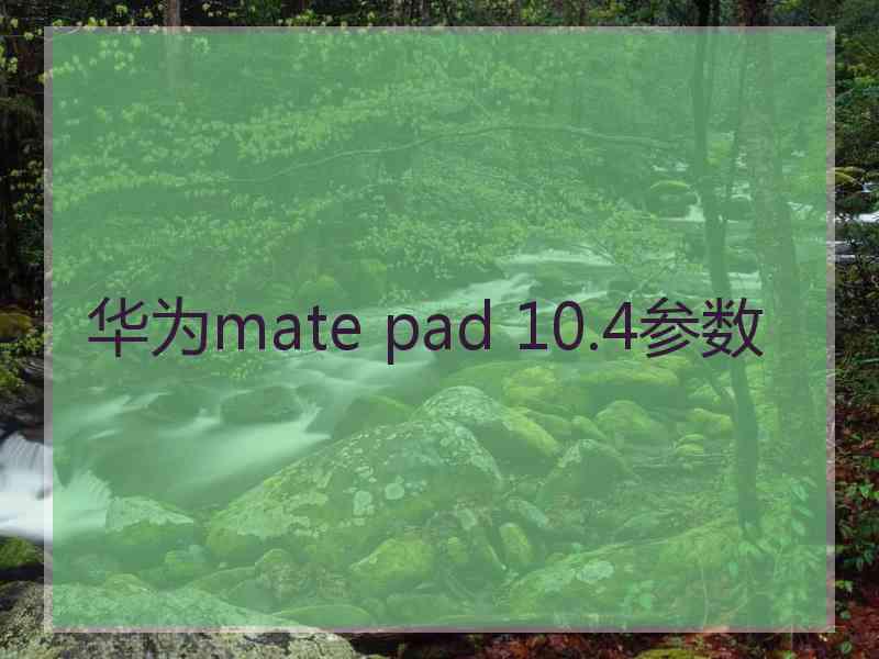 华为mate pad 10.4参数