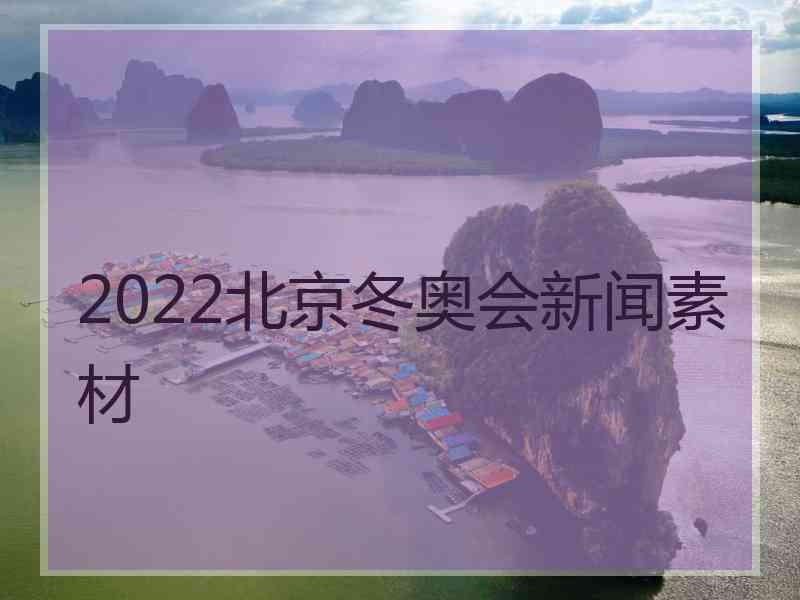 2022北京冬奥会新闻素材