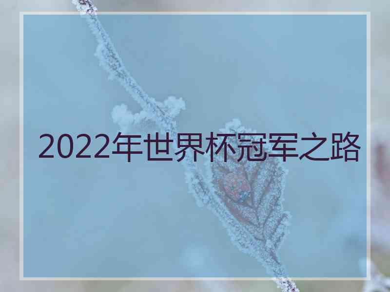 2022年世界杯冠军之路