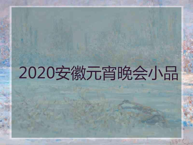 2020安徽元宵晚会小品