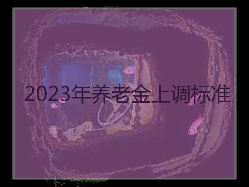 2023年养老金上调标准