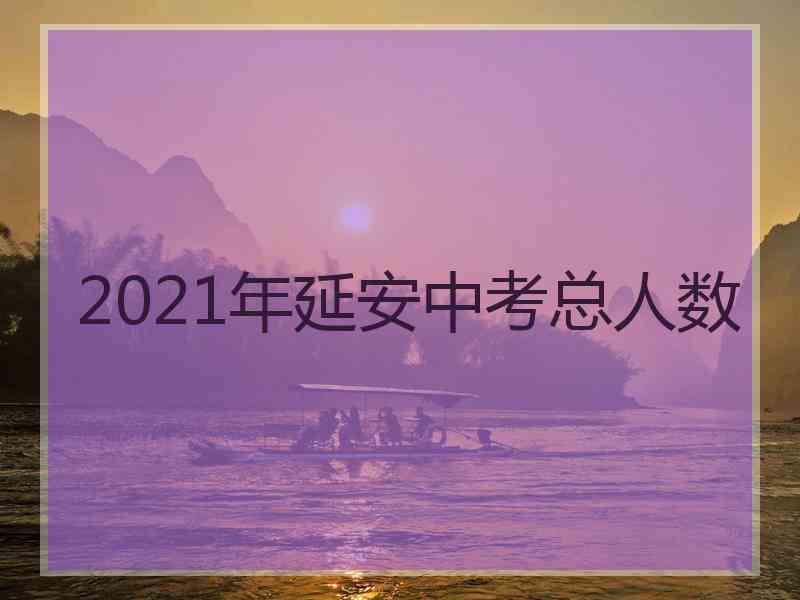 2021年延安中考总人数