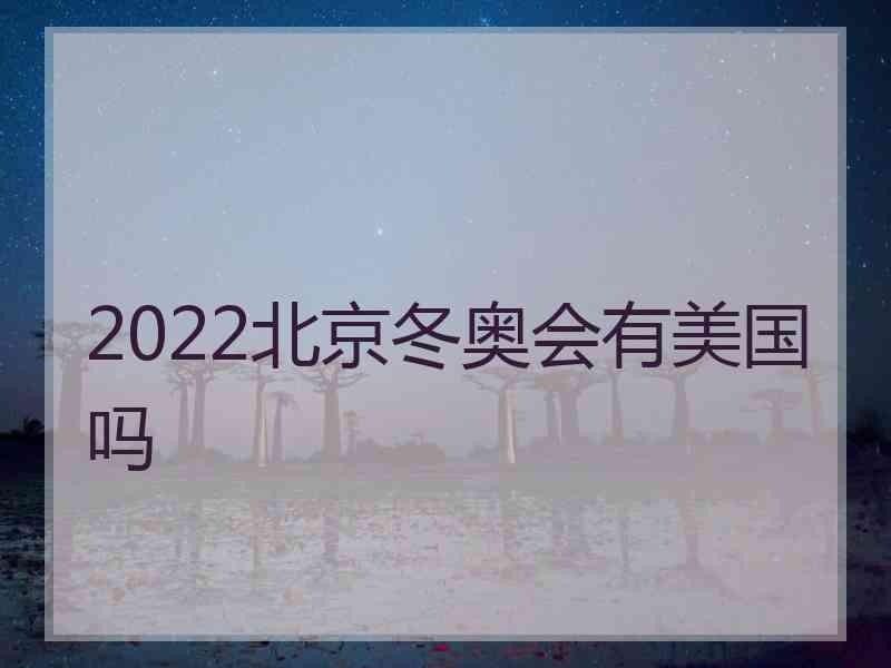 2022北京冬奥会有美国吗