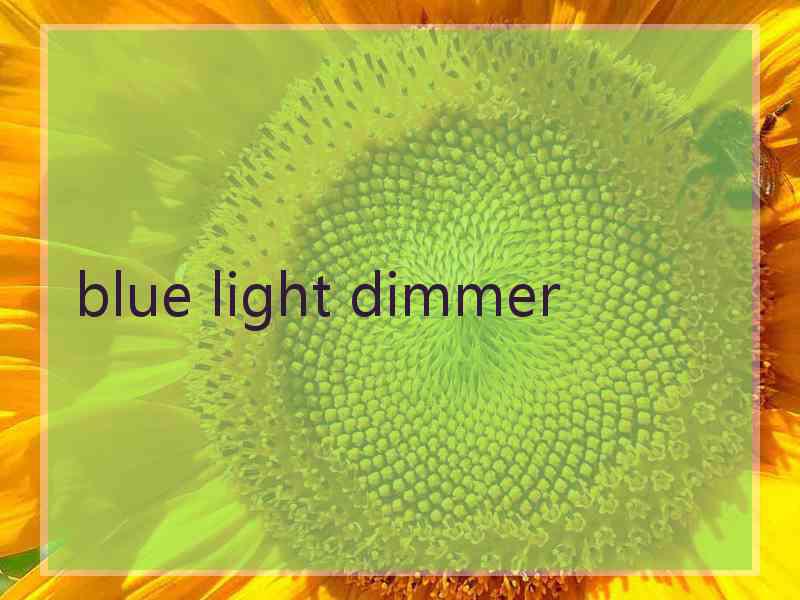 blue light dimmer