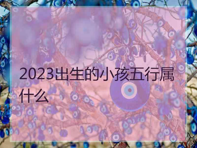 2023出生的小孩五行属什么