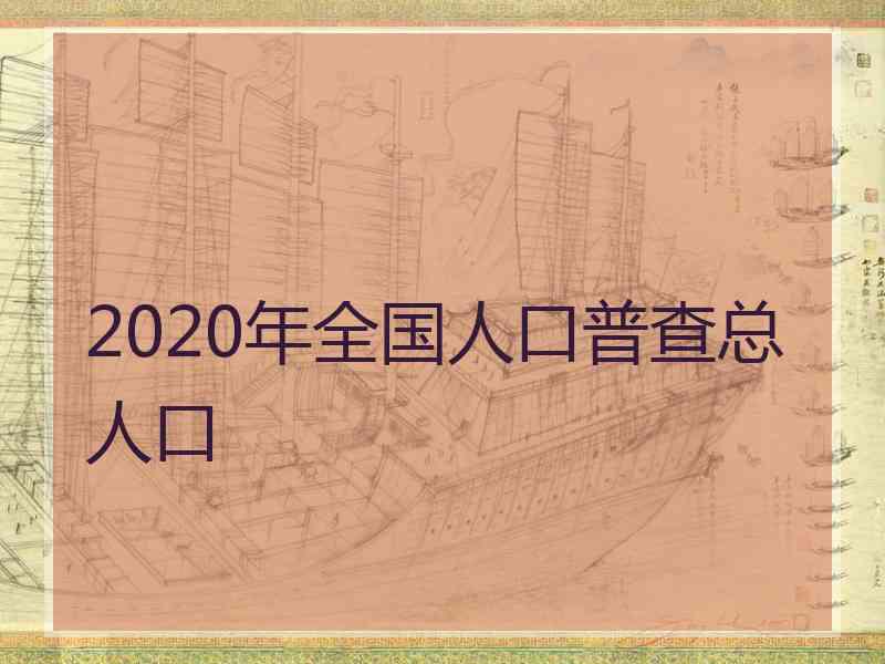 2020年全国人口普查总人口