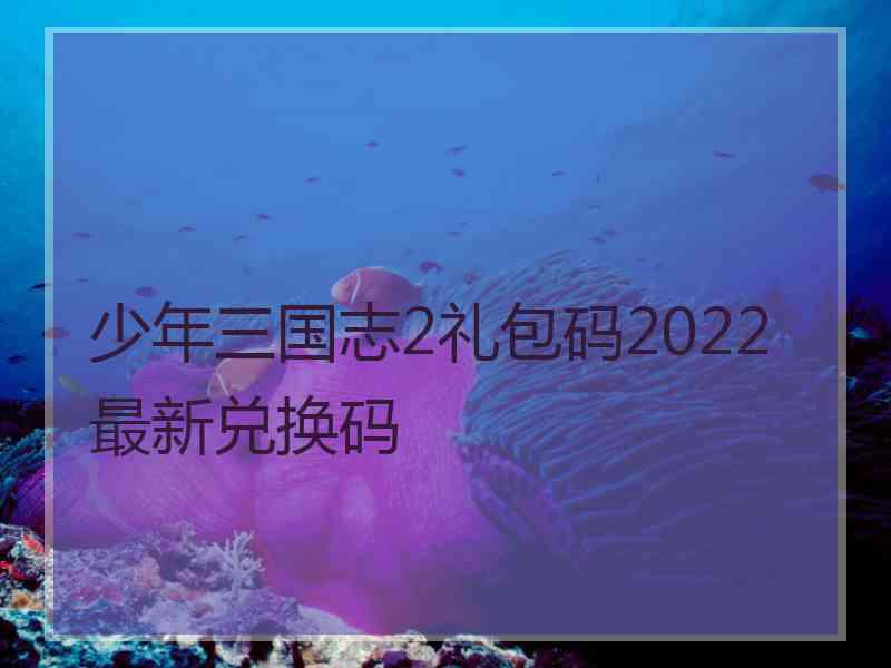 少年三国志2礼包码2022最新兑换码