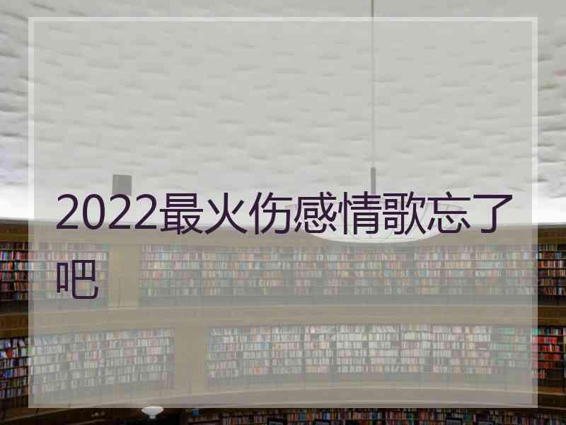 2022最火伤感情歌忘了吧