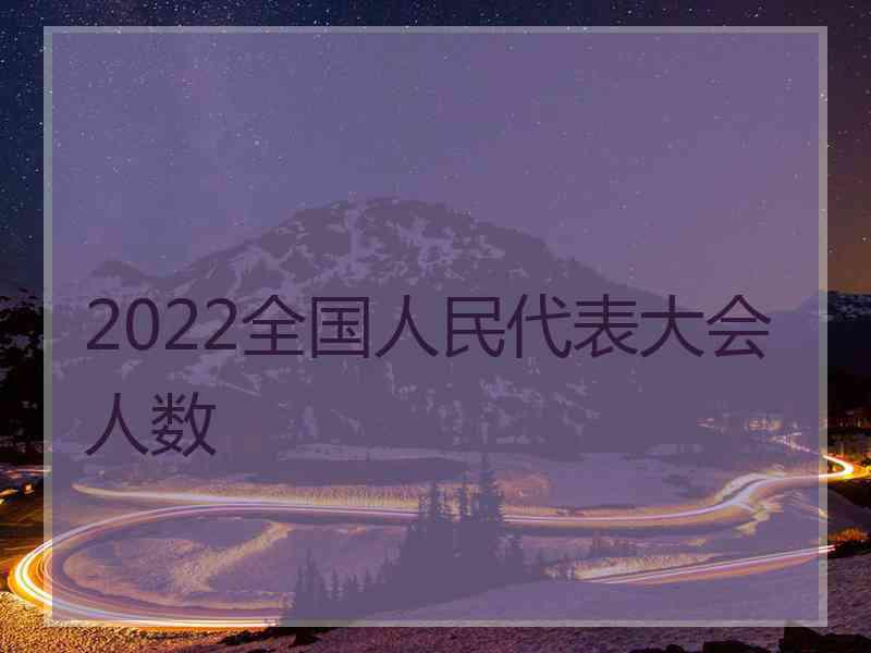 2022全国人民代表大会人数