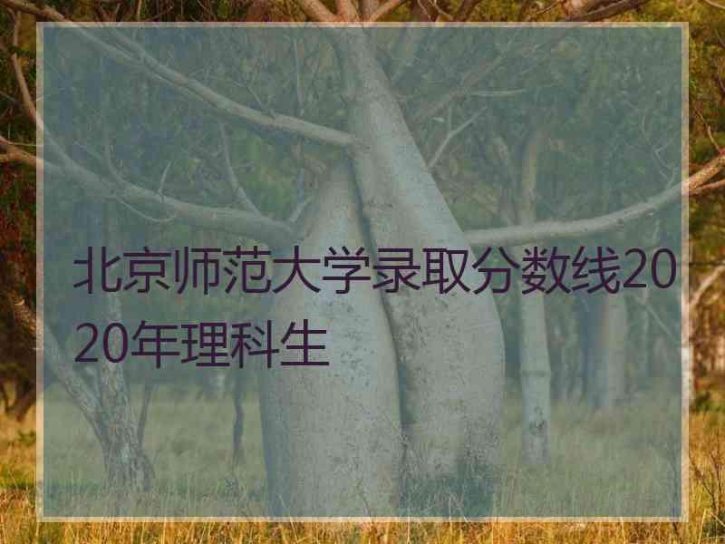 北京师范大学录取分数线2020年理科生