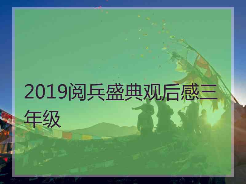 2019阅兵盛典观后感三年级