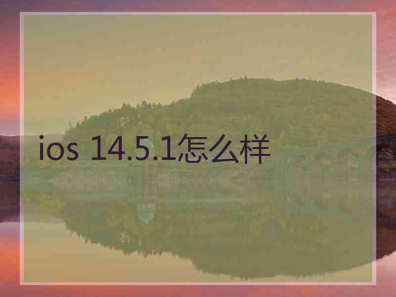 ios 14.5.1怎么样