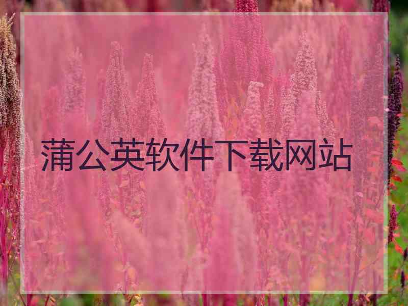 蒲公英软件下载网站