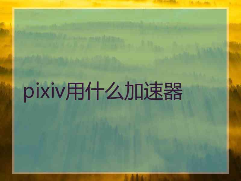 pixiv用什么加速器