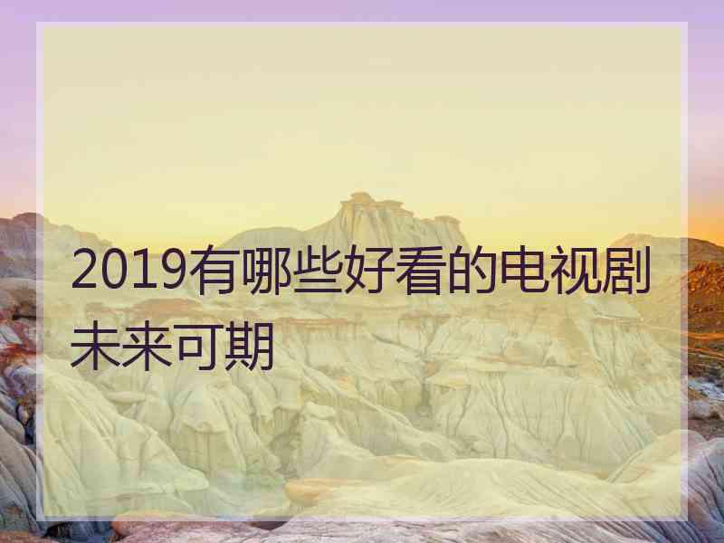 2019有哪些好看的电视剧未来可期