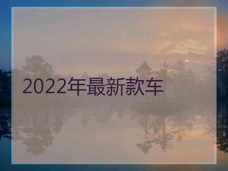 2022年最新款车