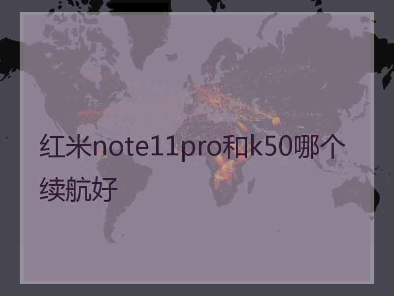 红米note11pro和k50哪个续航好