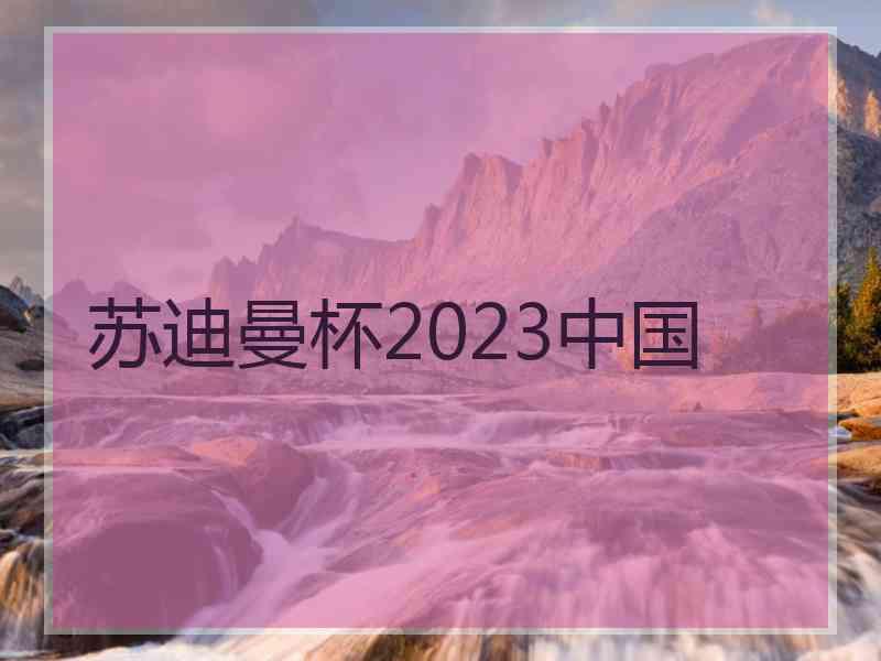 苏迪曼杯2023中国