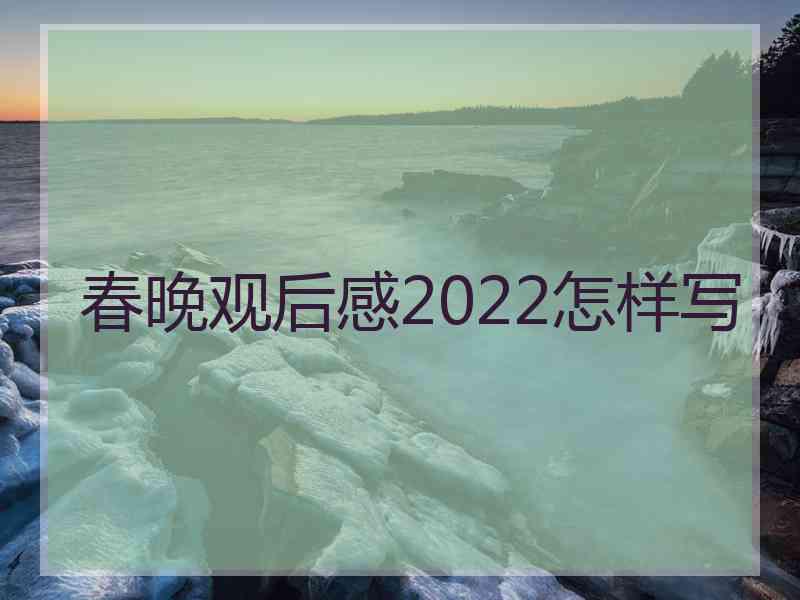 春晚观后感2022怎样写