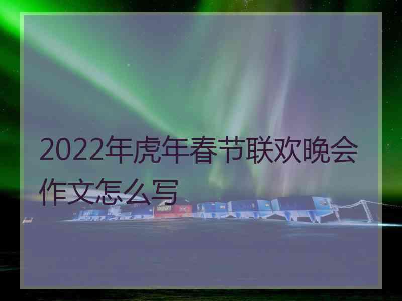 2022年虎年春节联欢晚会作文怎么写