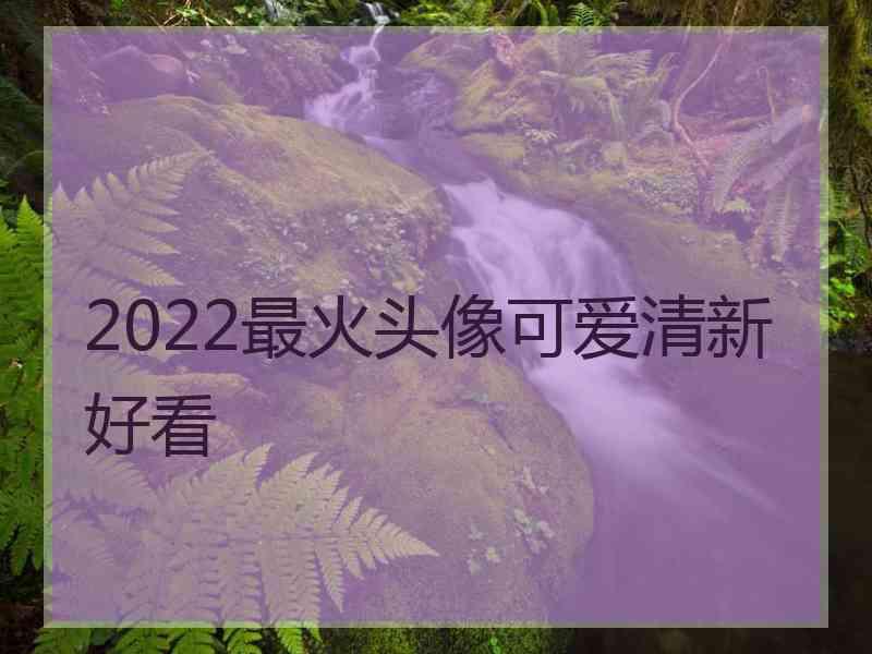 2022最火头像可爱清新好看