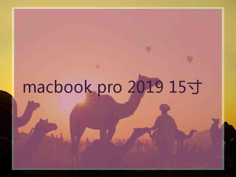 macbook pro 2019 15寸