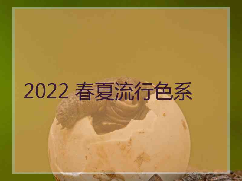 2022 春夏流行色系