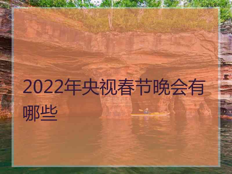 2022年央视春节晚会有哪些