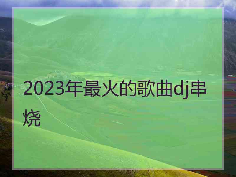 2023年最火的歌曲dj串烧