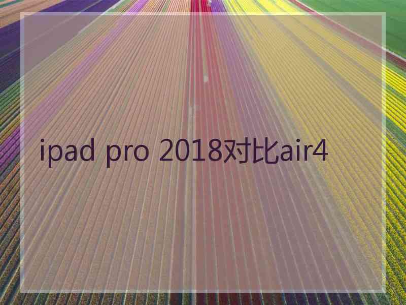 ipad pro 2018对比air4