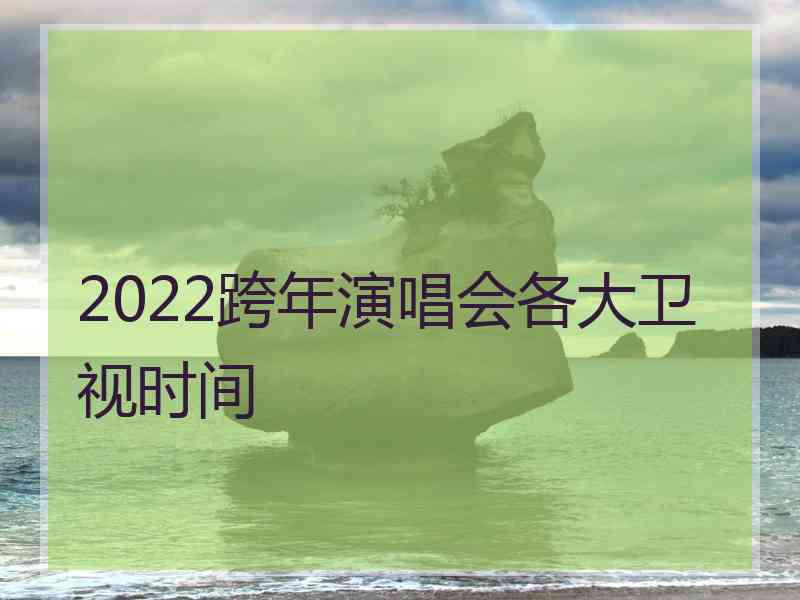 2022跨年演唱会各大卫视时间