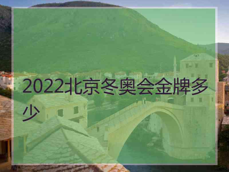 2022北京冬奥会金牌多少