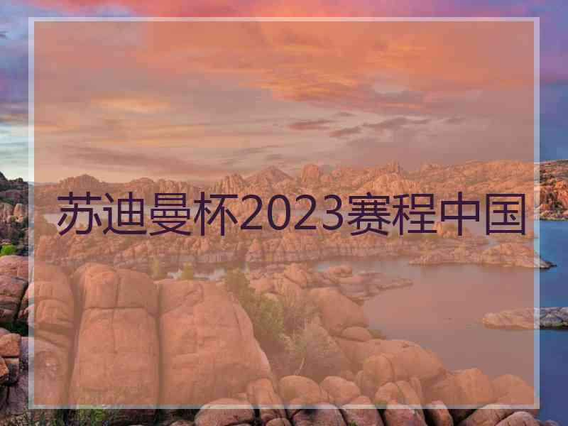 苏迪曼杯2023赛程中国