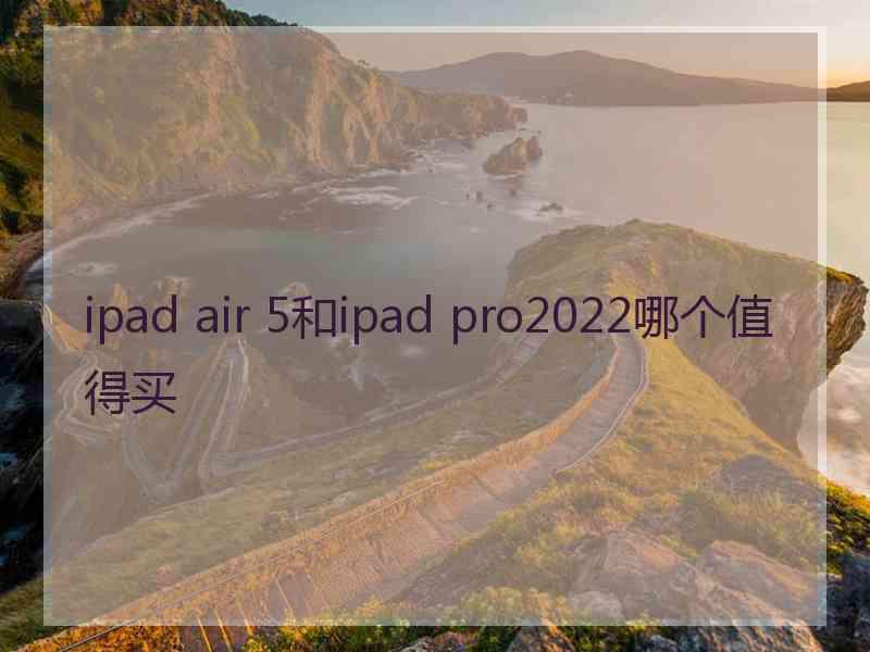 ipad air 5和ipad pro2022哪个值得买