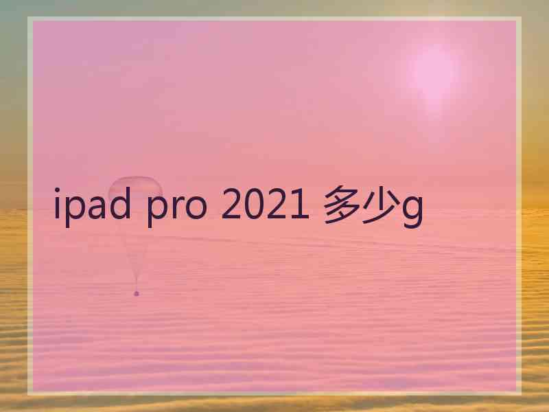 ipad pro 2021 多少g